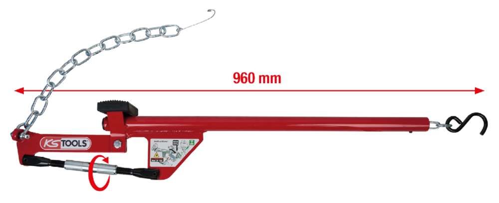 KS Tools Universal Achshebel mit Kette Gesamtlänge 960 mm Produktbild KS Tools Universal Achshebel mit Kette Gesamtlänge 960 mm