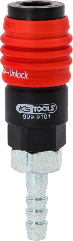 KS Tools Universal Druckluft Sicherheitskupplung 9 mm mit Schlauchtülle KS Tools Universal Druckluft Sicherheitskupplung 9 mm mit Schlauchtülle