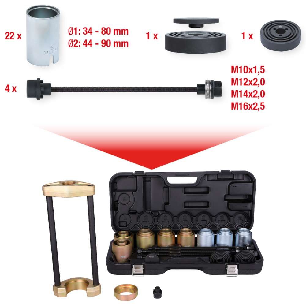 KS Tools Universal Presswerkzeug Satz für Achsteile 38 Teile Produktbild KS Tools Universal Presswerkzeug Satz für Achsteile 38 Teile