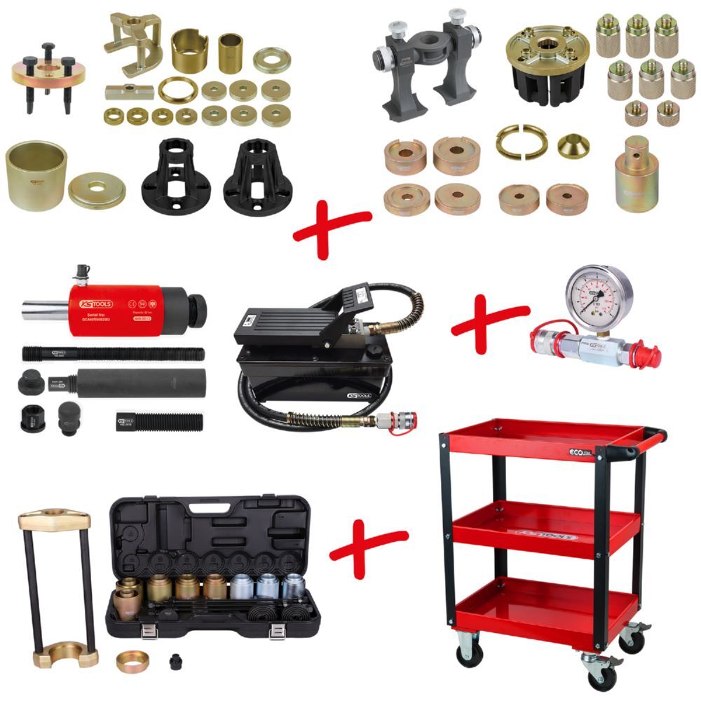 Produktbild KS Tools Universal Radlagermontage und Demontage Satz mit Servicewagen