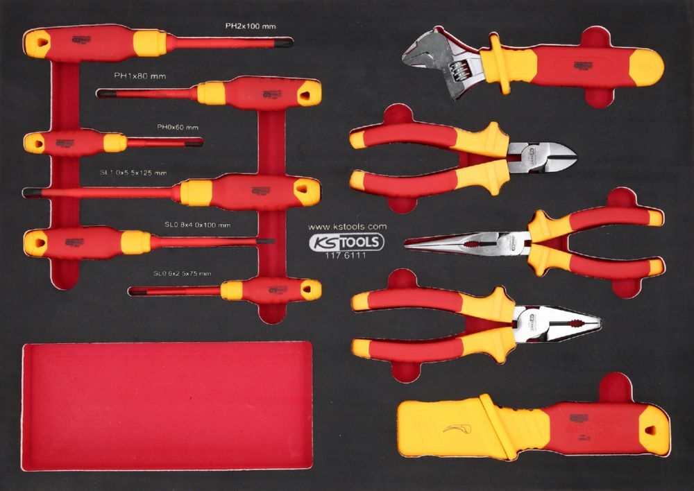 Produktbild KS Tools VDE Zangen und Schraubendreher Satz 11 teilig