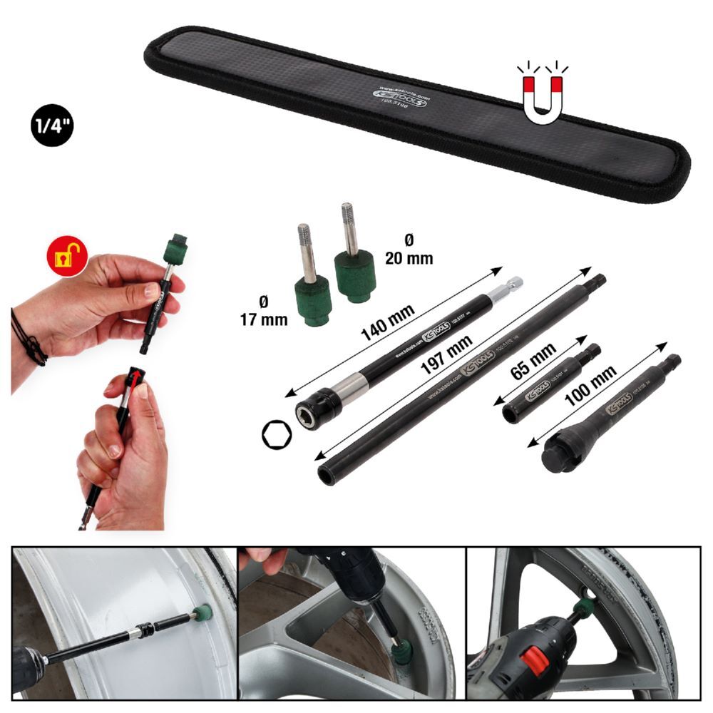 KS Tools Ventilsitz Reinigungswerkzeug Satz für Alufelgen 7 teilig Produktbild KS Tools Ventilsitz Reinigungswerkzeug Satz für Alufelgen 7 teilig bild 2