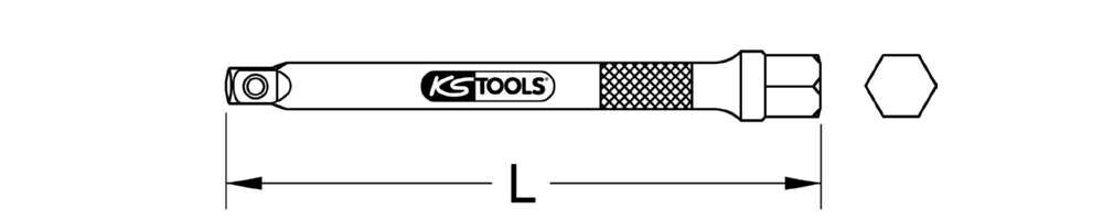 KS Tools 1/4 Zoll Verlängerung mit Antriebssechskant Gesamtlänge 50 mm Produktbild KS Tools 1/4 Zoll Verlängerung mit Antriebssechskant Gesamtlänge 50 mm bild 9