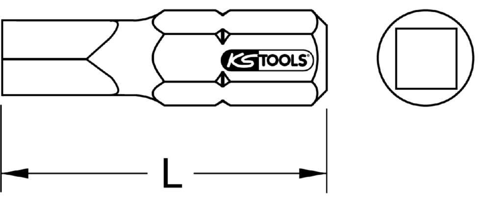 KS Tools 1/4 Zoll Vierkant Bit Profilgröße 0 Länge 25mm S2 Produktbild KS Tools 1/4 Zoll Vierkant Bit Profilgröße 0 Länge 25mm S2 bild 2