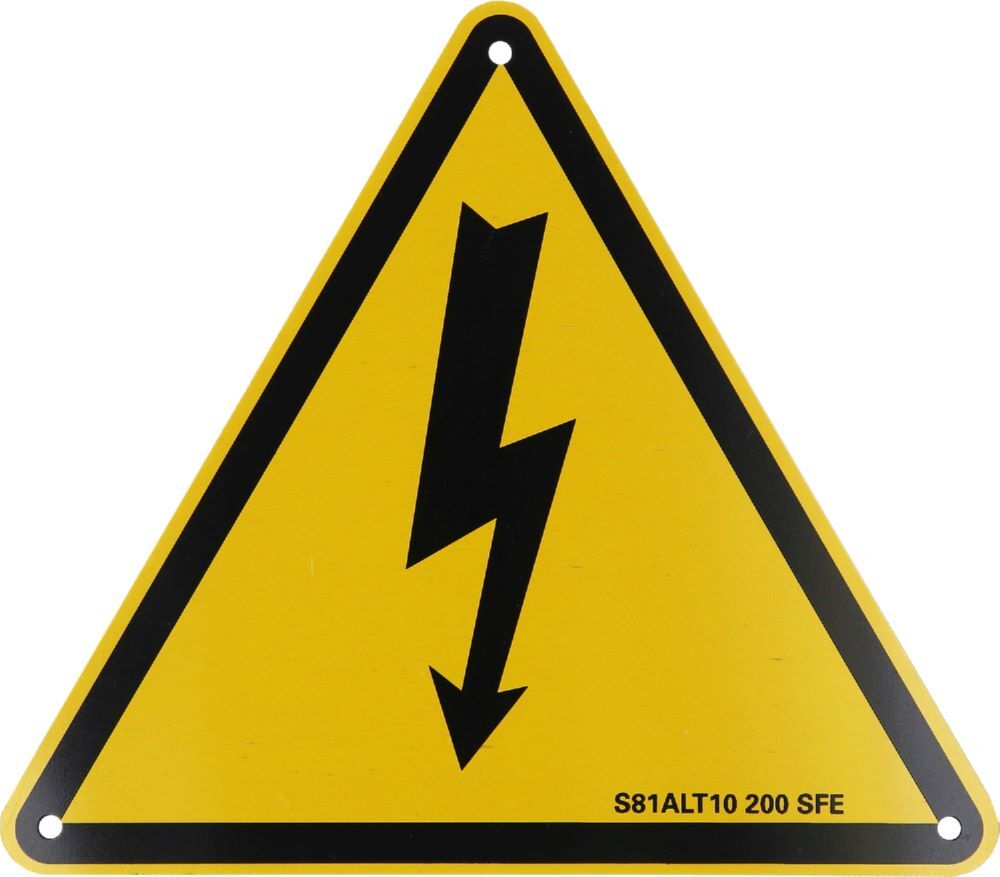 Produktbild KS Tools Warnschild Hybrid Blitz Aluminium 200 x 175 x 1 mm