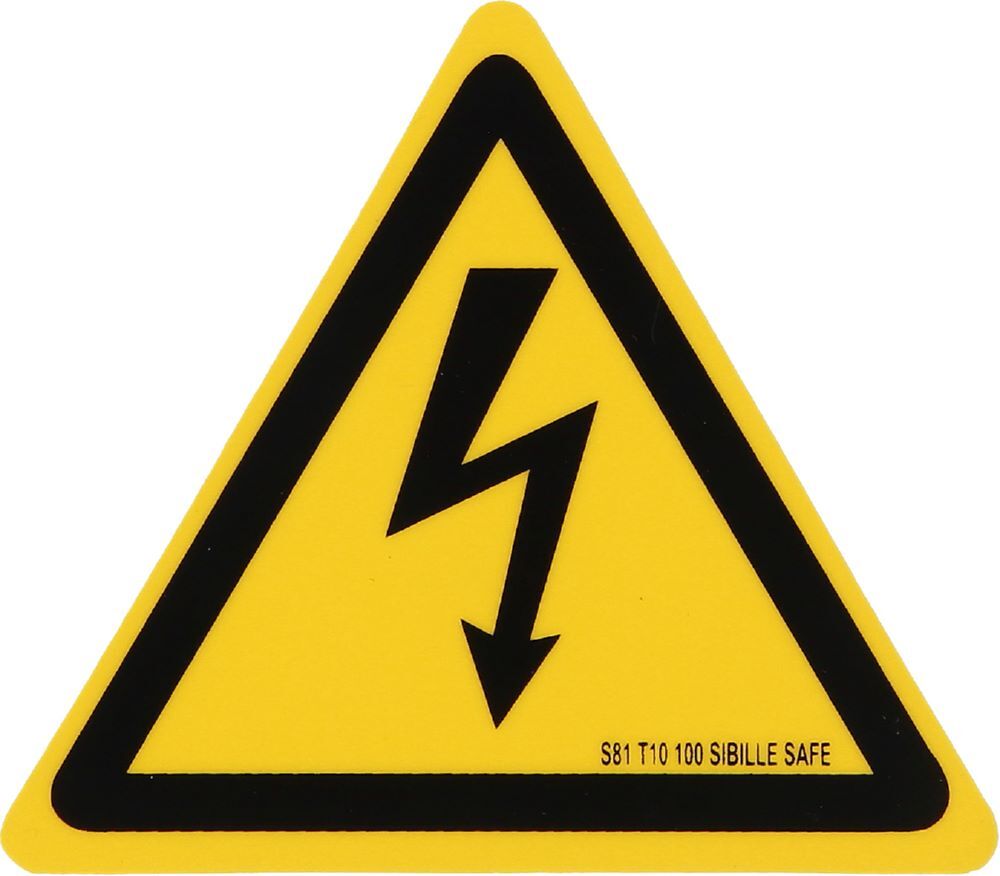 Produktbild KS Tools Warnschild Hybrid Blitz Kunststoff 100 x 90 x 1 mm