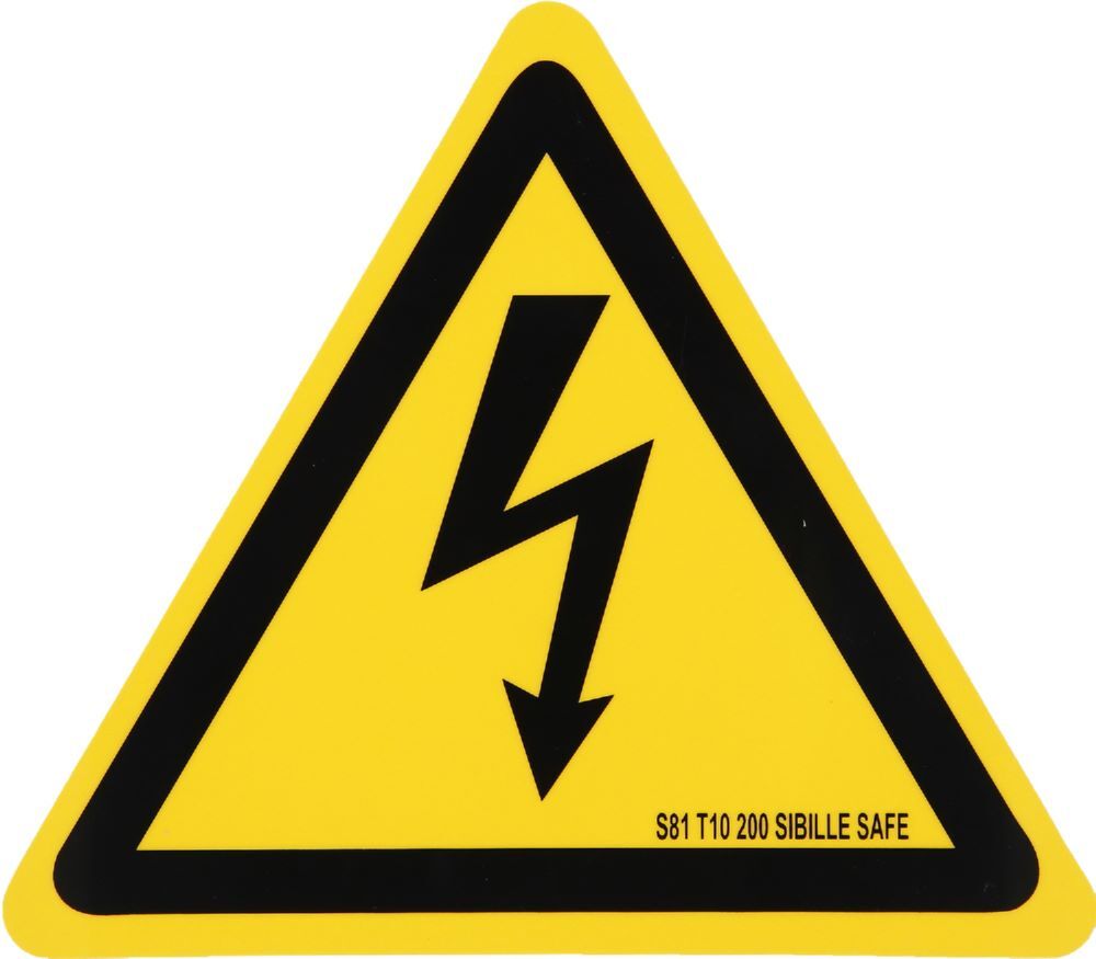 Produktbild KS Tools Warnschild Hybrid Blitz Kunststoff 200 x 175 x 1 mm