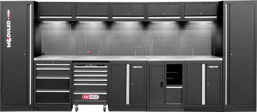 Produktbild KS Tools Werkstatt Schranksystem gerade mit LED Variante 2 4600 x 500 mm