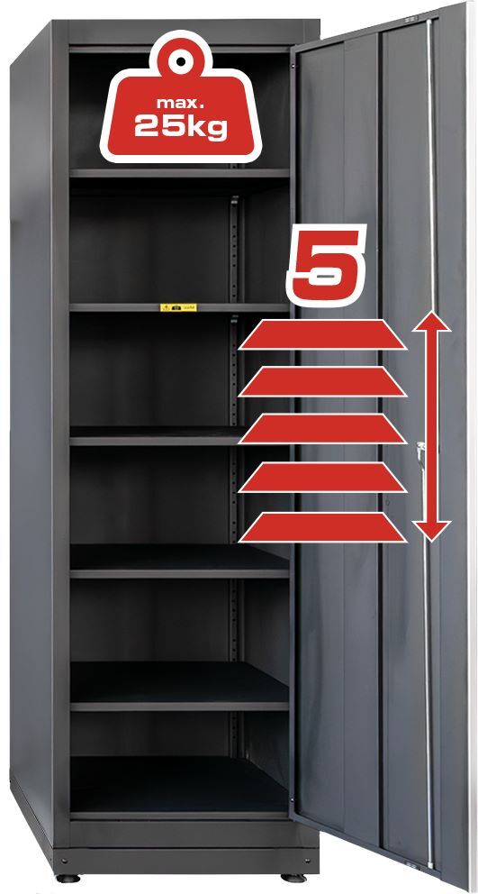 Produktbild Werkstatt-Schranksystem, Hochschrank mit Kabeldurchführung links bild 3