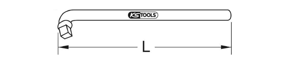 Produktbild KS Tools 1/2 Zoll Winkelgriff Gesamtlänge 220 mm bild 2
