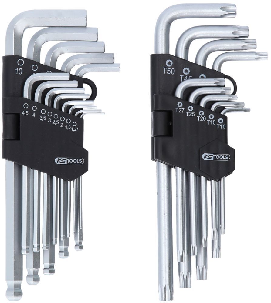 Produktbild KS Tools Winkelstiftschlüssel Satz Torx Innensechskant 22 Teile