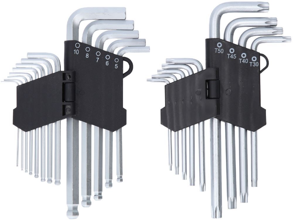 Produktbild Winkelstiftschlüssel-Satz, Torx, Innensechskant, 22-tlg bild 3