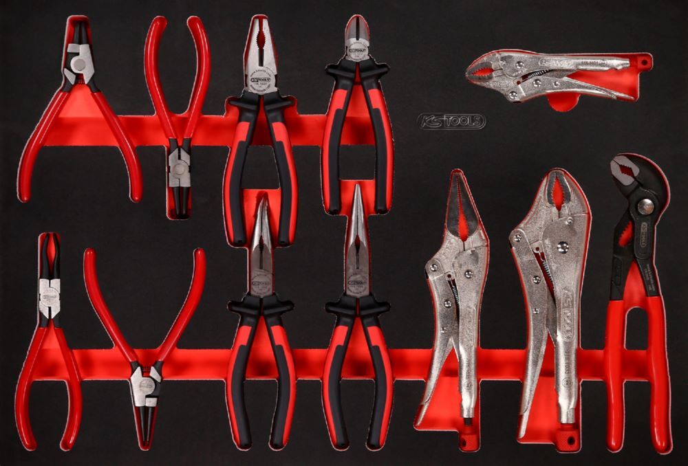 Produktbild KS Tools Zangen Satz mit Einlagengröße M 12 teilig