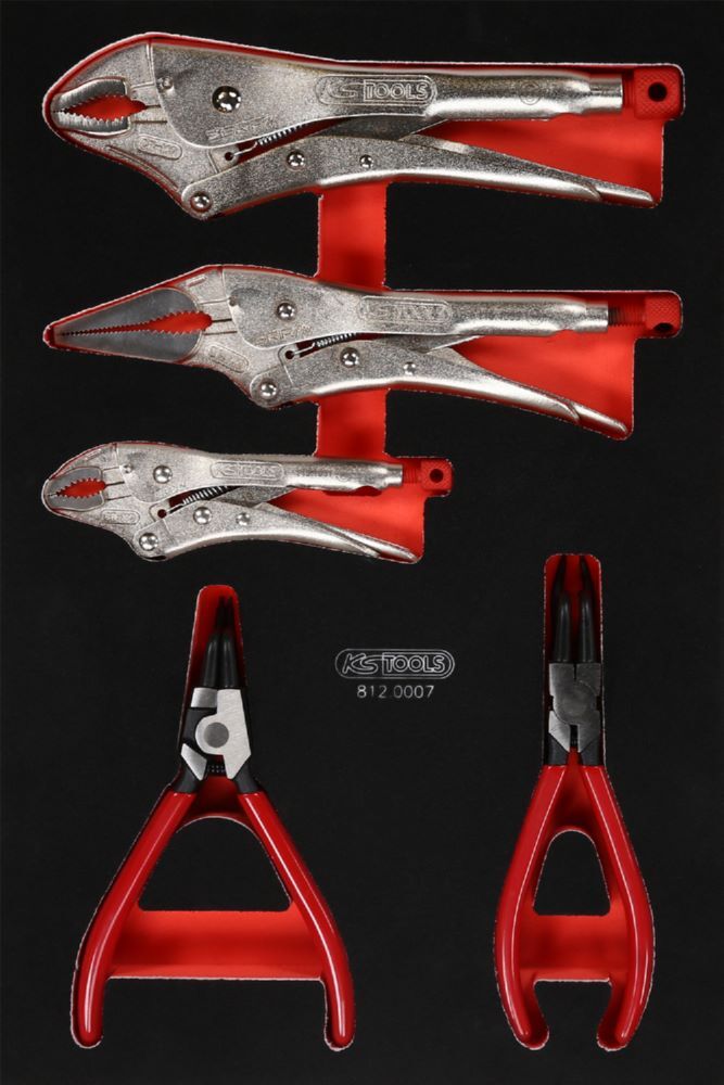 Produktbild KS Tools Zangen Satz mit Einlagengröße S 7 teilig