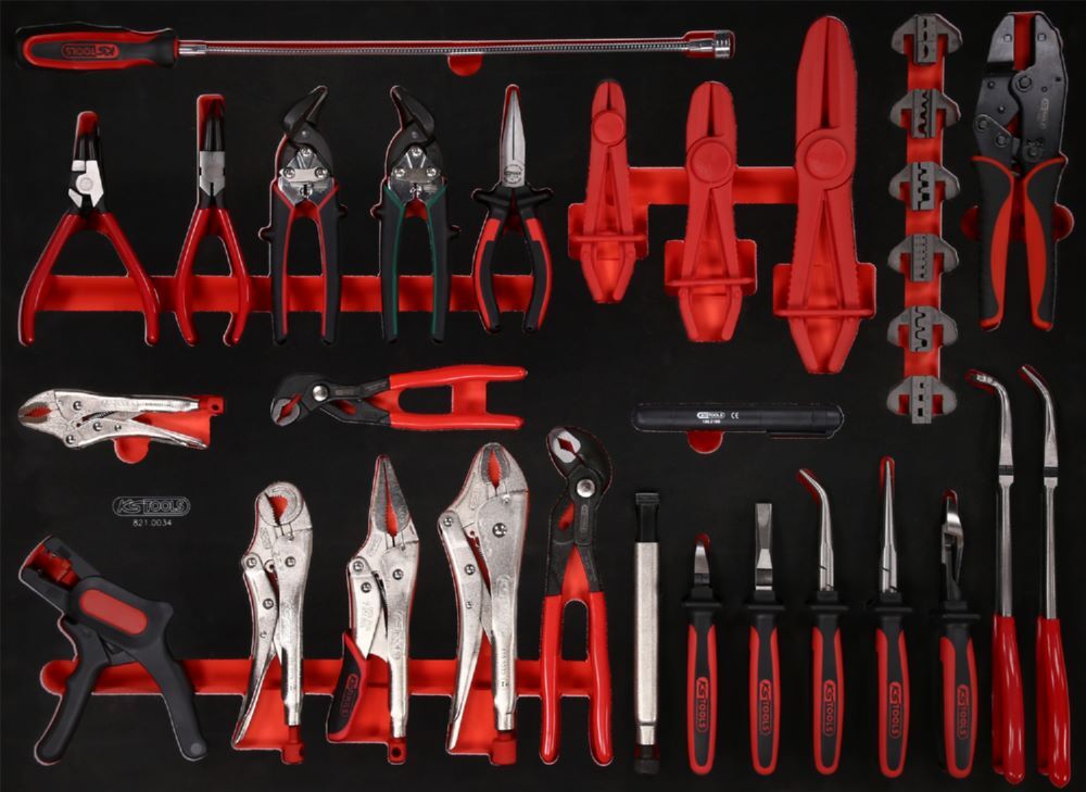 Produktbild KS Tools Zangen Satz in Schaumstoffeinlage 34 teilig