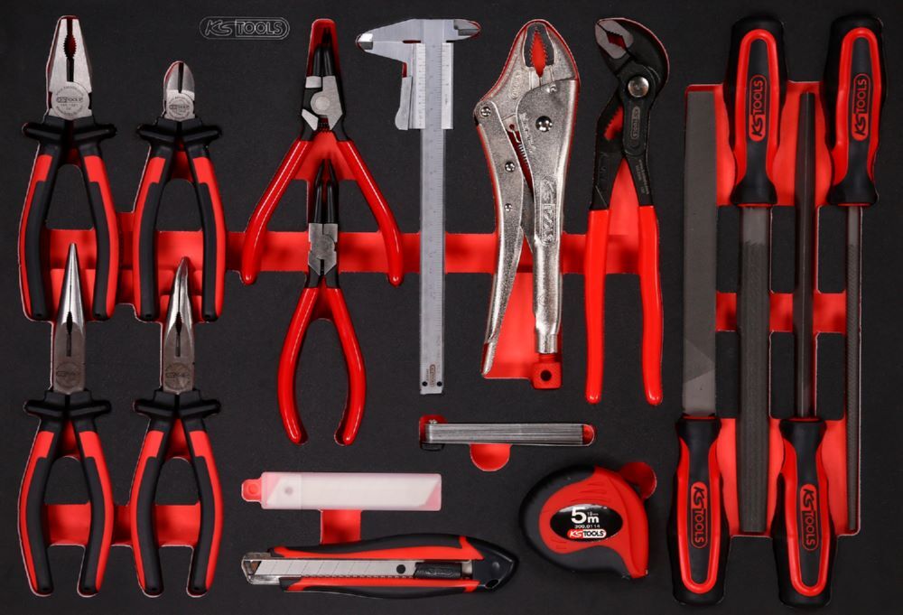 Produktbild KS Tools Zangen und Feilen Satz 1/1 Systemeinlage 28 teilig