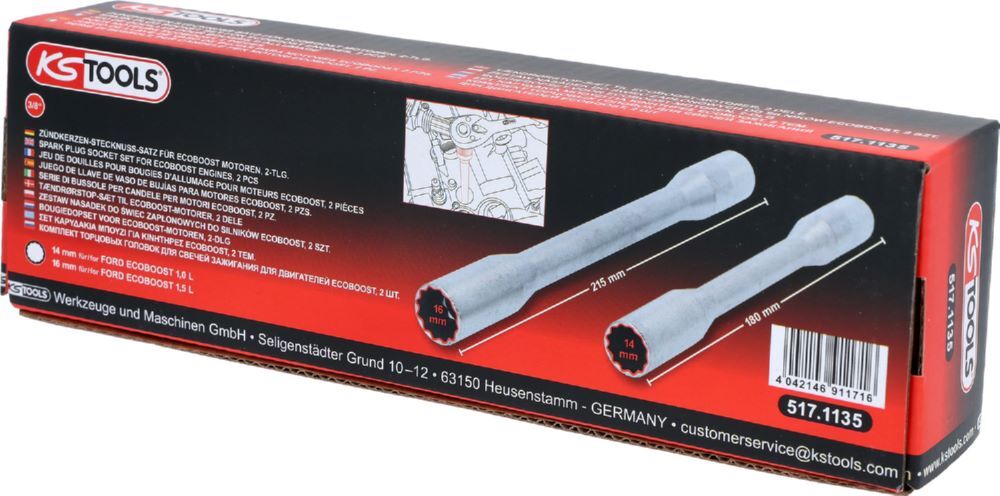 Produktbild 3/8" Zündkerzen-Stecknuss-Satz für EcoBoost Motoren, 2-tlg bild 5
