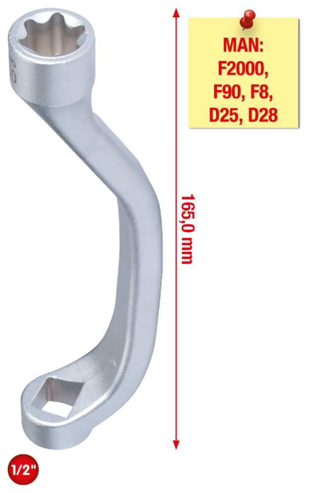 KS Tools Zylinderkopf Schlüssel MAN 1/2 Zoll E20 Produktbild KS Tools Zylinderkopf Schlüssel MAN 1/2 Zoll E20