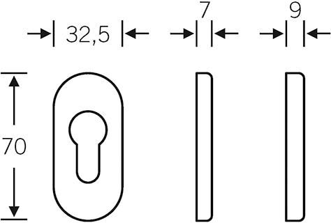FSB PT-Schieberosette,PZ,9mm,0 17 1766,oval,F69 matt FSB PT-Schieberosette,PZ,9mm,0 17 1766,oval,F69 matt