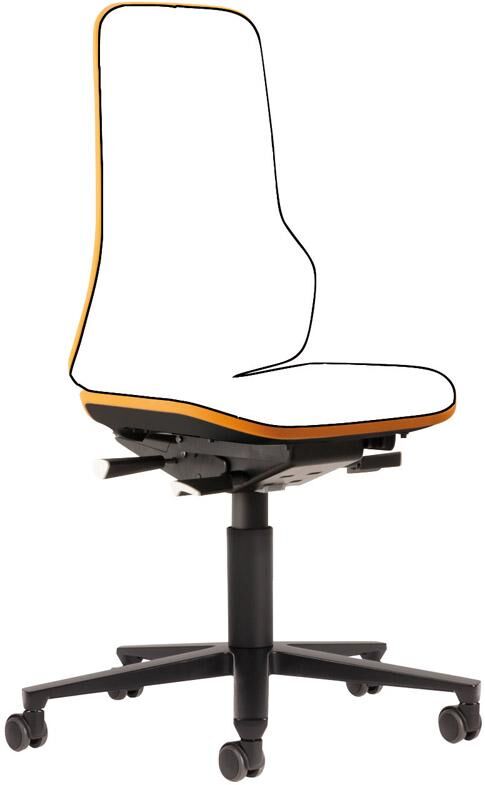 Bimos Stuhl NEON grün synchro mit Rollen Produktbild Bimos Stuhl NEON grün synchro mit Rollen