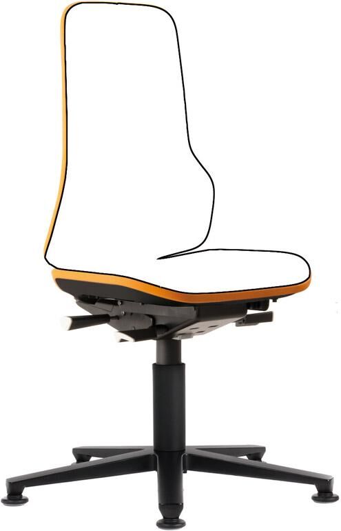 Bimos Stuhl NEON orange synchromit Gleiter Produktbild Bimos Stuhl NEON orange synchromit Gleiter
