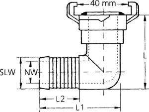 Geka plus-Winkelstück 2000, MS, 1/2", 13mm,SB Produktbild Geka plus-Winkelstück 2000, MS, 1/2", 13mm,SB bild 2