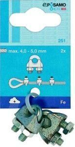 Pösamo Drahtseilkl.ehem.DIN 741 Zn 6,5mm/M5 1/4" a2Stk SB Produktbild Pösamo Drahtseilkl.ehem.DIN 741 Zn 6,5mm/M5 1/4" a2Stk SB