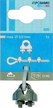 Pösamo Drahtseilkl.ehem.DIN 741 A4 6,0mm/M4 1/8" a1Stk SB Produktbild Pösamo Drahtseilkl.ehem.DIN 741 A4 6,0mm/M4 1/8" a1Stk SB