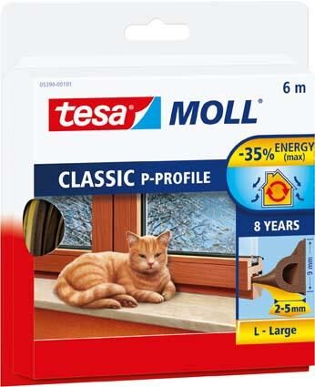 Tesa P-Profil-Dichtung braun 6m:9mm tesa 5390 Tesa P-Profil-Dichtung braun 6m:9mm tesa 5390