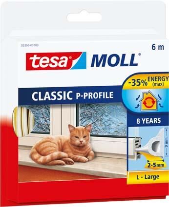 Tesa P-Profil-Dichtung weiß 6m:9mm tesa 5390 Produktbild Tesa P-Profil-Dichtung weiß 6m:9mm tesa 5390 bild 2