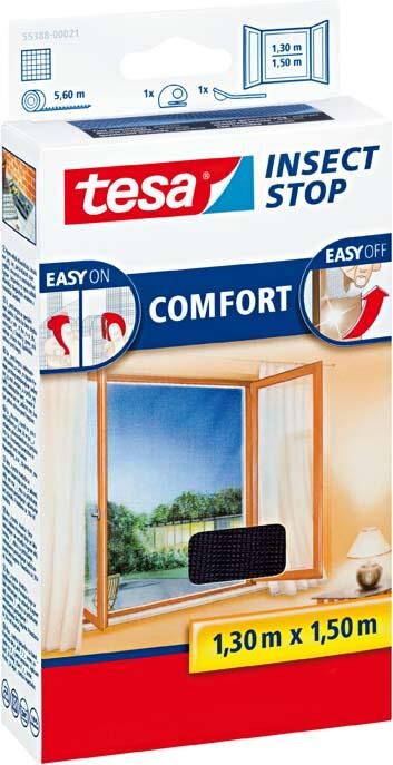 Tesa Fliegengitter anthrazit 1,3m:1,5m Premium Produktbild Tesa Fliegengitter anthrazit 1,3m:1,5m Premium