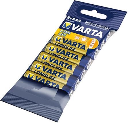 VARTA Batterie Longlife AAA, 8-er Folie Produktbild VARTA Batterie Longlife AAA, 8-er Folie