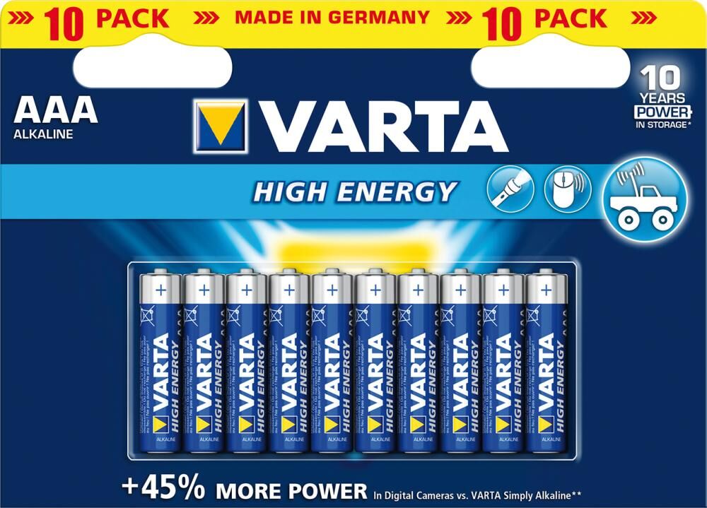 VARTA Alkali High Energy AAA 10x Bli VARTA Alkali High Energy AAA 10x Bli