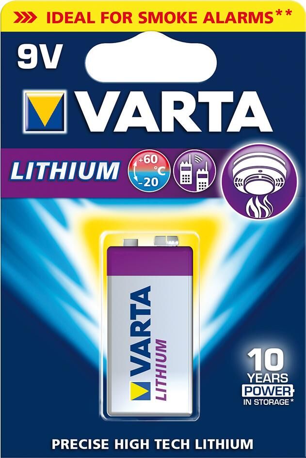 VARTA Batterie PROFESSIONAL 9V E-Block, 1-er Bli. Lithi. Produktbild VARTA Batterie PROFESSIONAL 9V E-Block, 1-er Bli. Lithi.