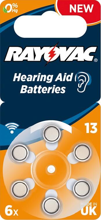 VARTA Rayovac Knopf Acoustic S.13 6-er Blister VARTA Rayovac Knopf Acoustic S.13 6-er Blister