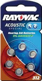 VARTA Rayovac Knopf Acoustic S.312 6-er Blister VARTA Rayovac Knopf Acoustic S.312 6-er Blister