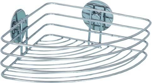 Wenko Eckablage Turbo-Loc Chrom, 26,5x20x10,5 cm Produktbild Wenko Eckablage Turbo-Loc Chrom, 26,5x20x10,5 cm