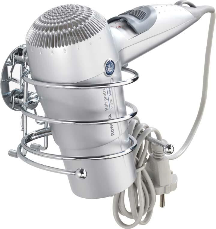 Wenko Haartrocknerhalter Turbo-Loc, Chrom,14x11,5x7,5 cm Produktbild Wenko Haartrocknerhalter Turbo-Loc, Chrom,14x11,5x7,5 cm