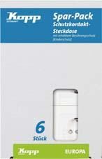 Kopp Schuko-Steckdose 1-f. UP m. Kinderschutz EUROPA ar Kopp Schuko-Steckdose 1-f. UP m. Kinderschutz EUROPA ar