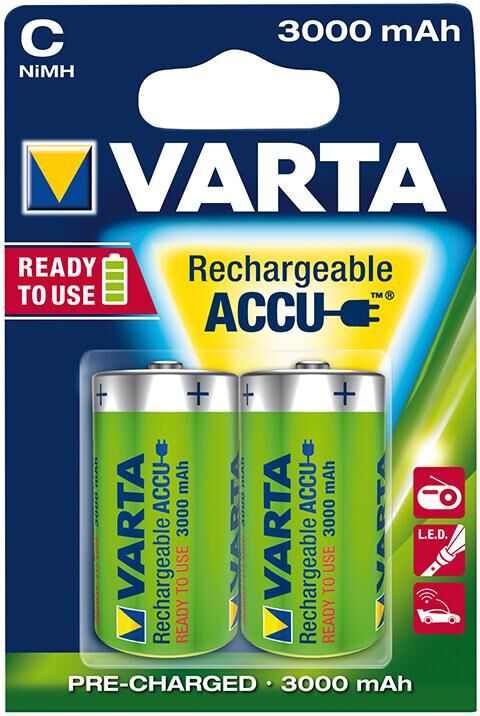 Varta Batterie RECHARGEABLE C Baby, Accu3000mAh Varta Batterie RECHARGEABLE C Baby, Accu3000mAh