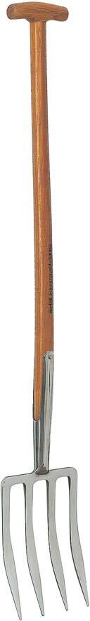 SHW Rex Edelstahlspatengabel mit Eschen-T-Stiel Produktbild SHW Rex Edelstahlspatengabel mit Eschen-T-Stiel