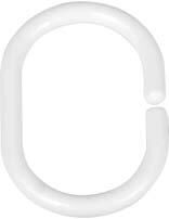 Wenko Duschvorhang-Ringe weiß, 12-er Set Produktbild Wenko Duschvorhang-Ringe weiß, 12-er Set