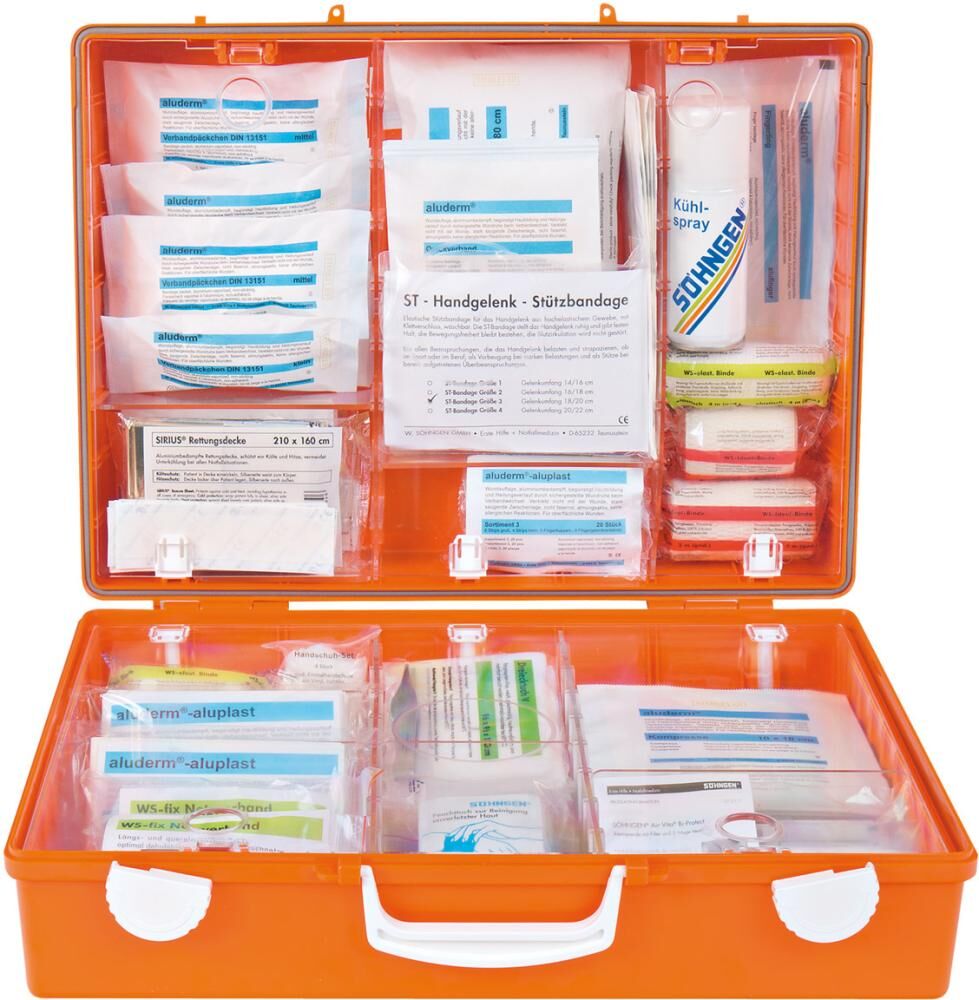 Söhngen Erste Hilfe Koffer Spezial MT-CD Verwaltung orange - Offen Produktbild Söhngen Erste Hilfe Koffer Spezial MT-CD Verwaltung orange - Offen bild 2