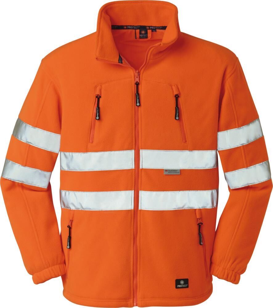 4 Protect Workwear Warnfleecejacke Seattle leuchtorange Gr.S Produktbild 4 Protect Workwear Warnfleecejacke Seattle leuchtorange Gr.S
