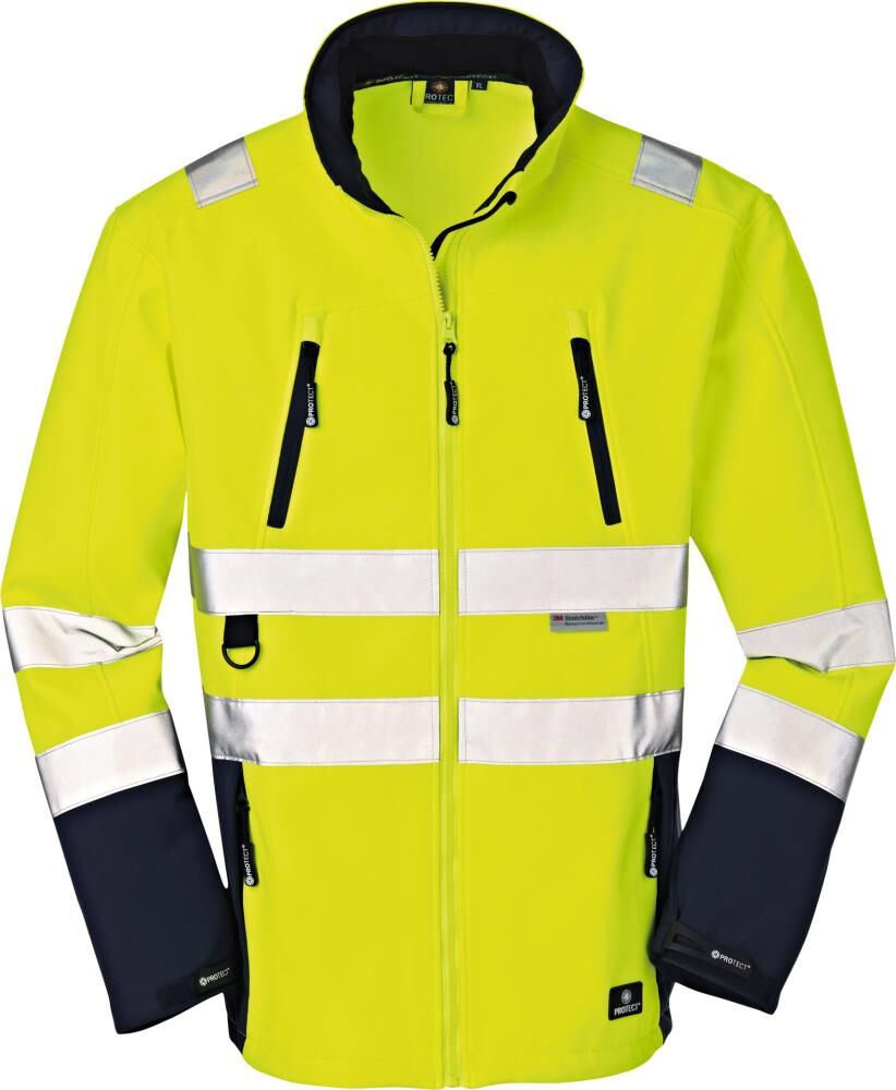 Big Jacke Pittsburgh Softshell leuchtgelb navy Gr.2XL Big Jacke Pittsburgh Softshell leuchtgelb navy Gr.2XL