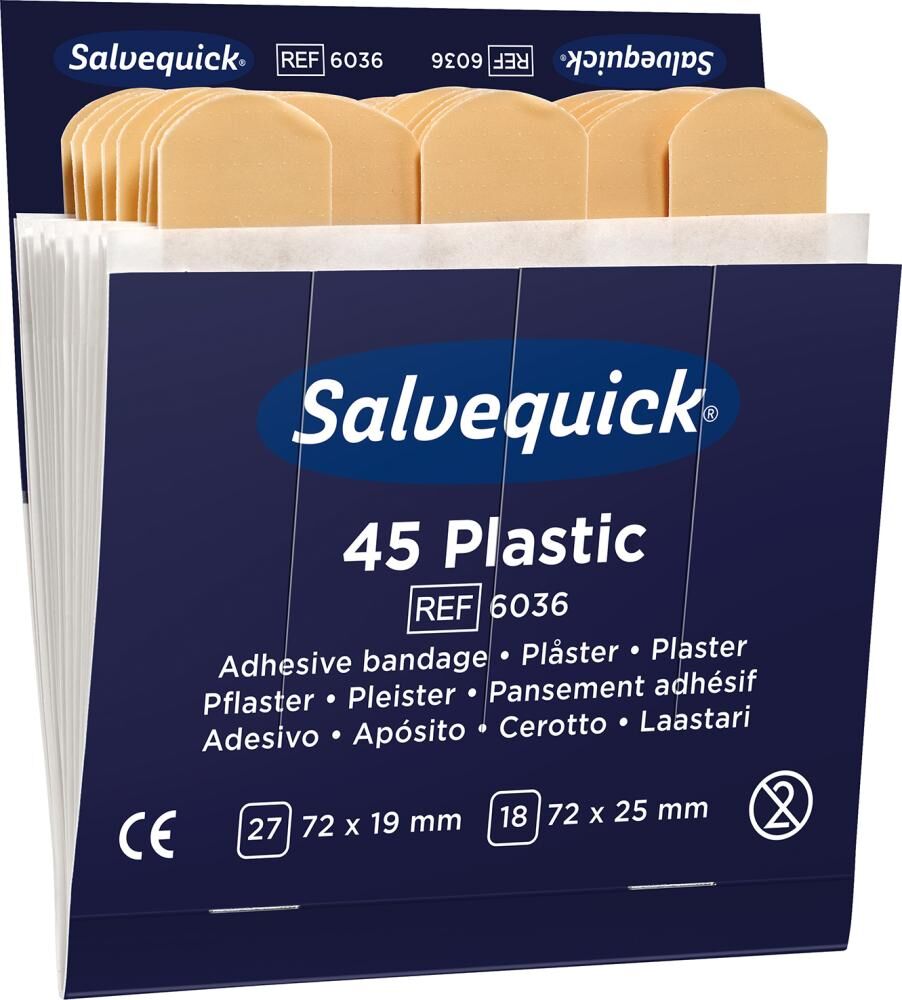 Cederroth  Salvequick Nachfüllpack 6 x 45 Pflaster wasserabweisend Produktbild Cederroth  Salvequick Nachfüllpack 6 x 45 Pflaster wasserabweisend
