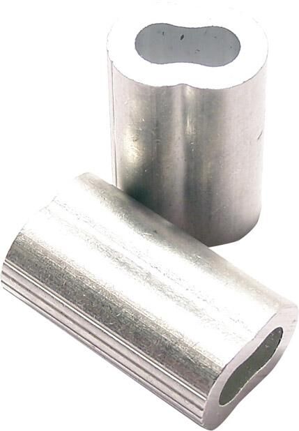Pösamo Alu-Sicherheitspressklemmen OS-5A f.Drahtseil-Ø 5,0mm Pösamo Alu-Sicherheitspressklemmen OS-5A f.Drahtseil-Ø 5,0mm