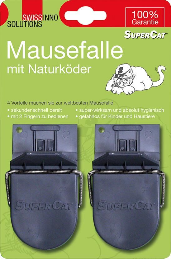 SWISSINNO Mausefalle Supercat 2er Pack Produktbild SWISSINNO Mausefalle Supercat 2er Pack