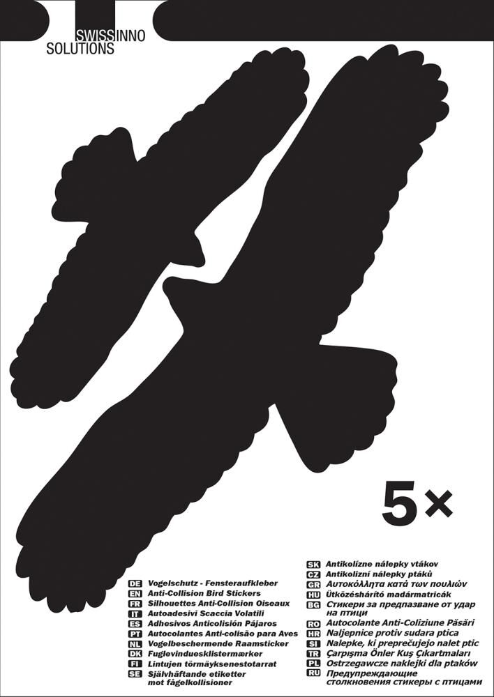 SWISSINNO Vogelschutz-Fensteraufkleber SWISSINNO Vogelschutz-Fensteraufkleber