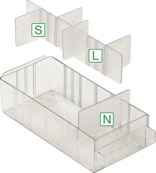 Raaco Trennwand Satz a 60 Stk. für Schublade Typ A Produktbild Raaco Trennwand Satz a 60 Stk. für Schublade Typ A